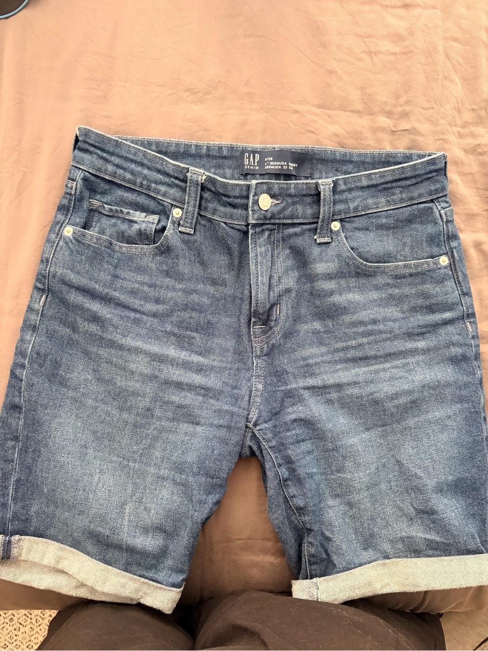 GAP Women's Blue Denim Bermuda Shorts